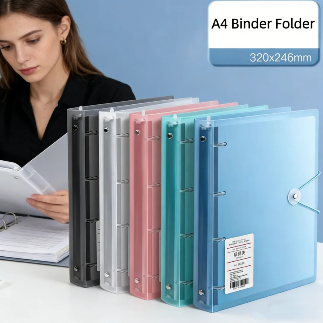 Binder Clip Assorted - Teczki A4, segregatory z pierścieniami typu