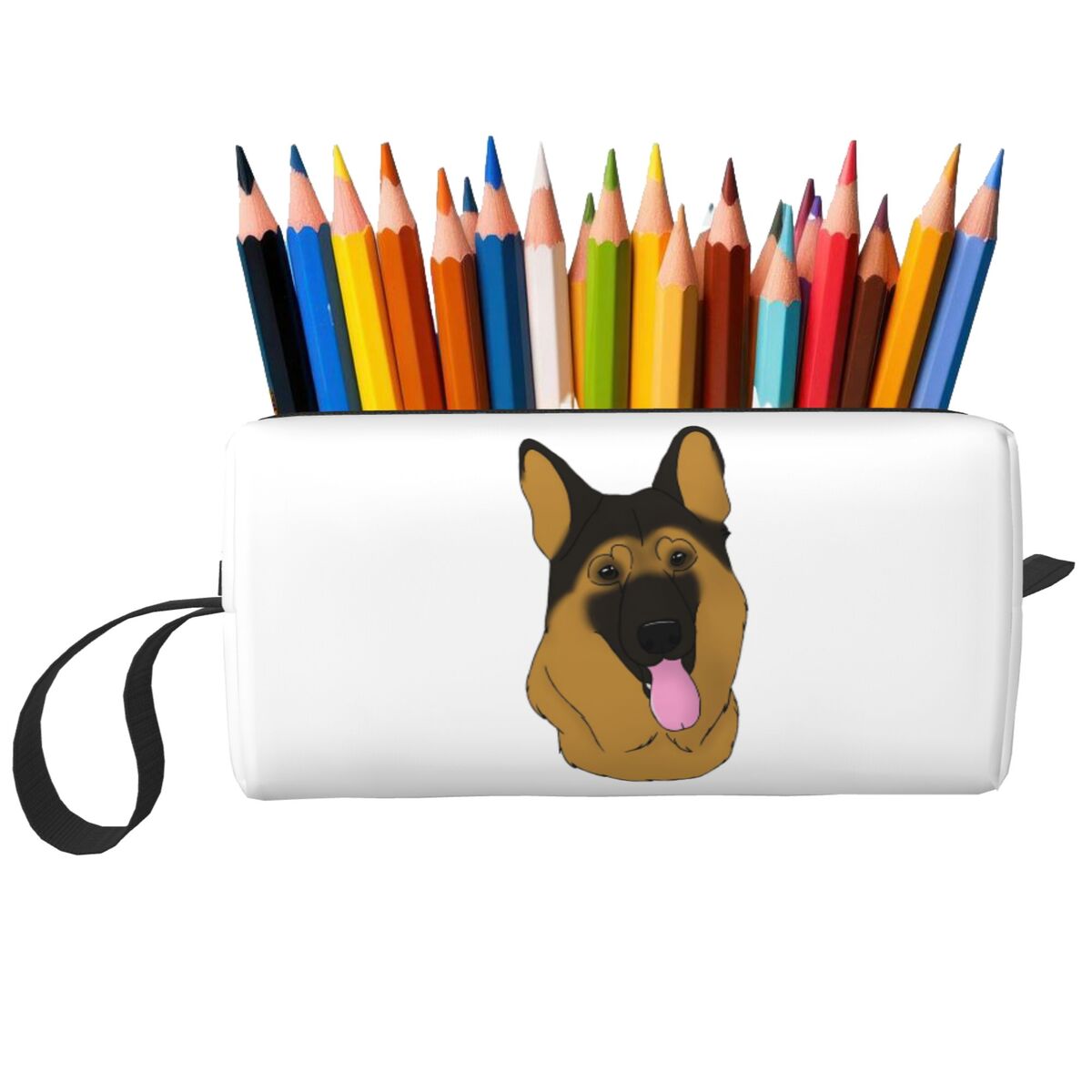 Tan Stationery & Office Supply - Piórnik z owczarkiem niemieckim czarno-brązowym dla